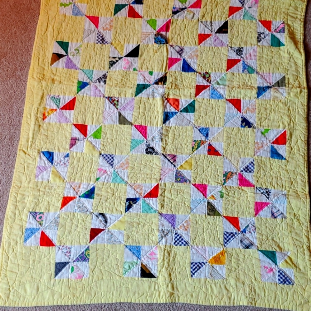 Handmade Vintage Quilt  60 L x 40 W